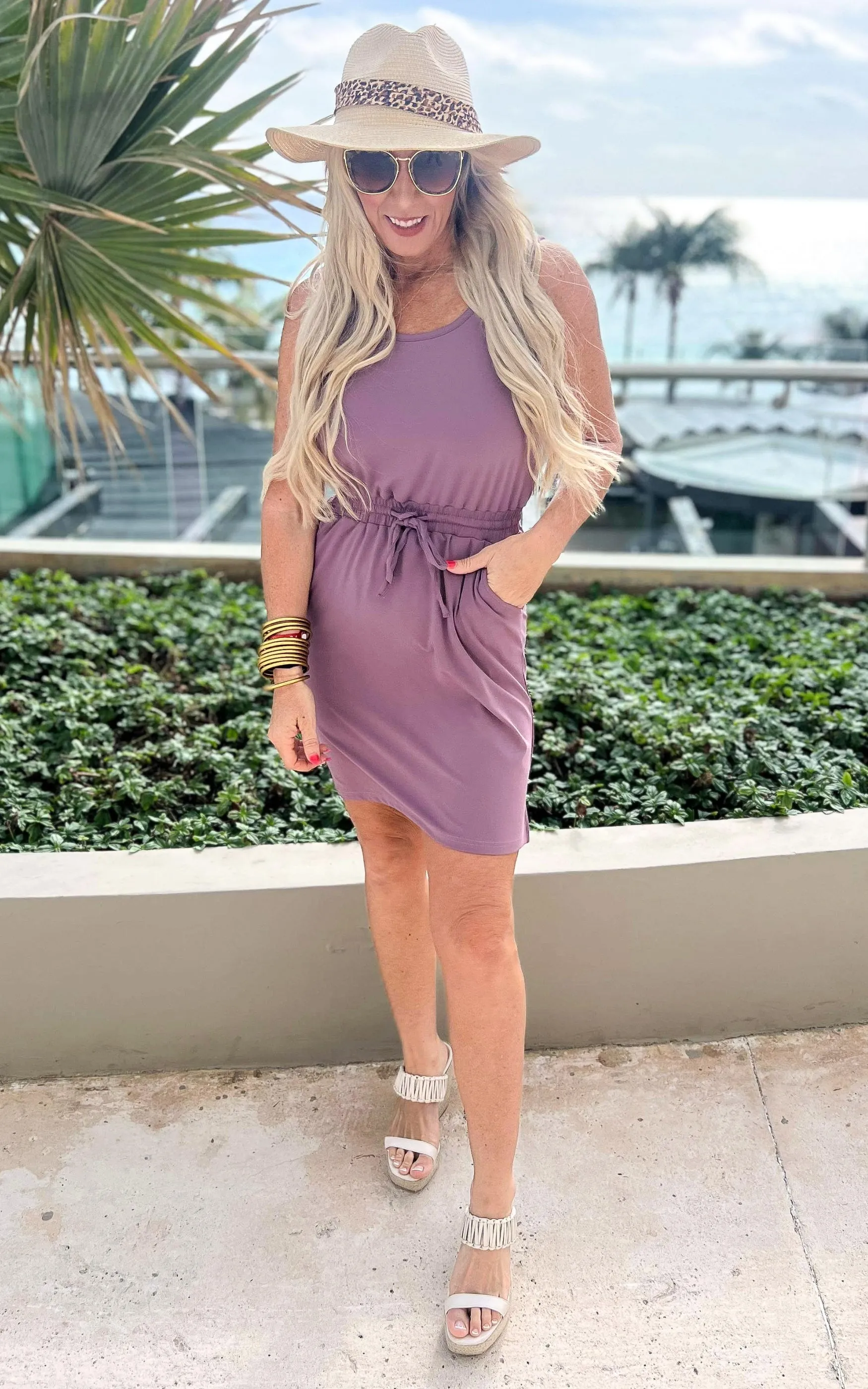 The Sophia Mauve Everyday Tank Dress by Salty Wave *DEAL-FINAL SALE