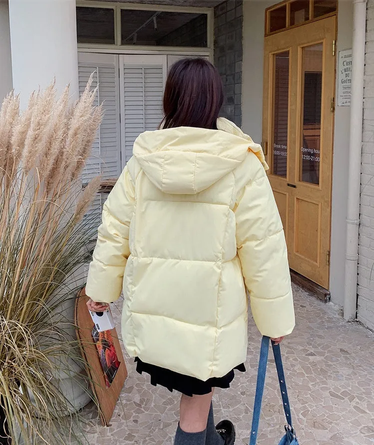 Thickened Quilted Full-Zip Water-Resistant Jacket for Women