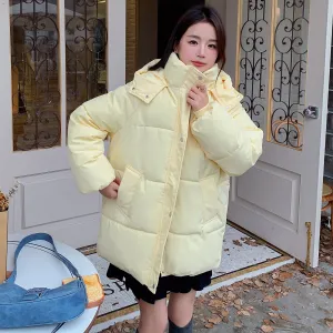 Thickened Quilted Full-Zip Water-Resistant Jacket for Women