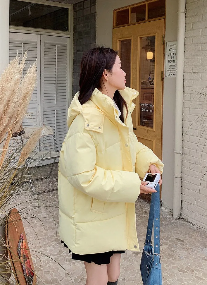 Thickened Quilted Full-Zip Water-Resistant Jacket for Women