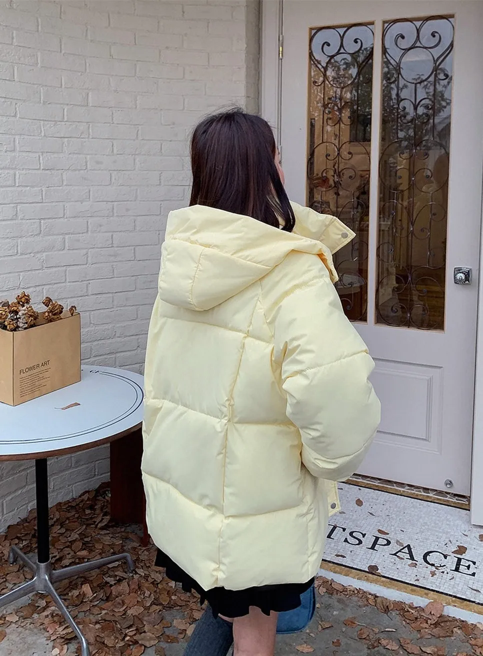 Thickened Quilted Full-Zip Water-Resistant Jacket for Women