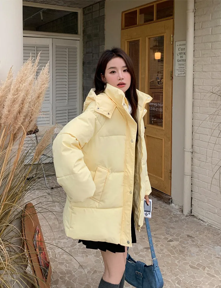 Thickened Quilted Full-Zip Water-Resistant Jacket for Women