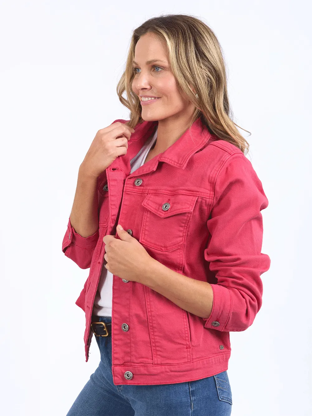 Tilly Denim Jacket -  BITTERSWEET RED