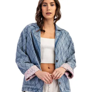 Touch of Pink Denim Jacket