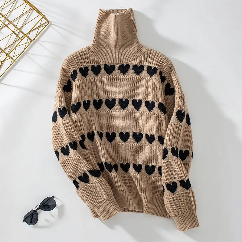 Trendy High Neck Jumper for Women with Cozy Knit Design