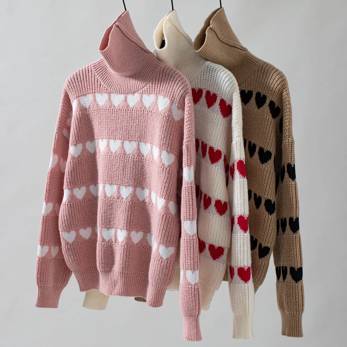 Trendy High Neck Jumper for Women with Cozy Knit Design