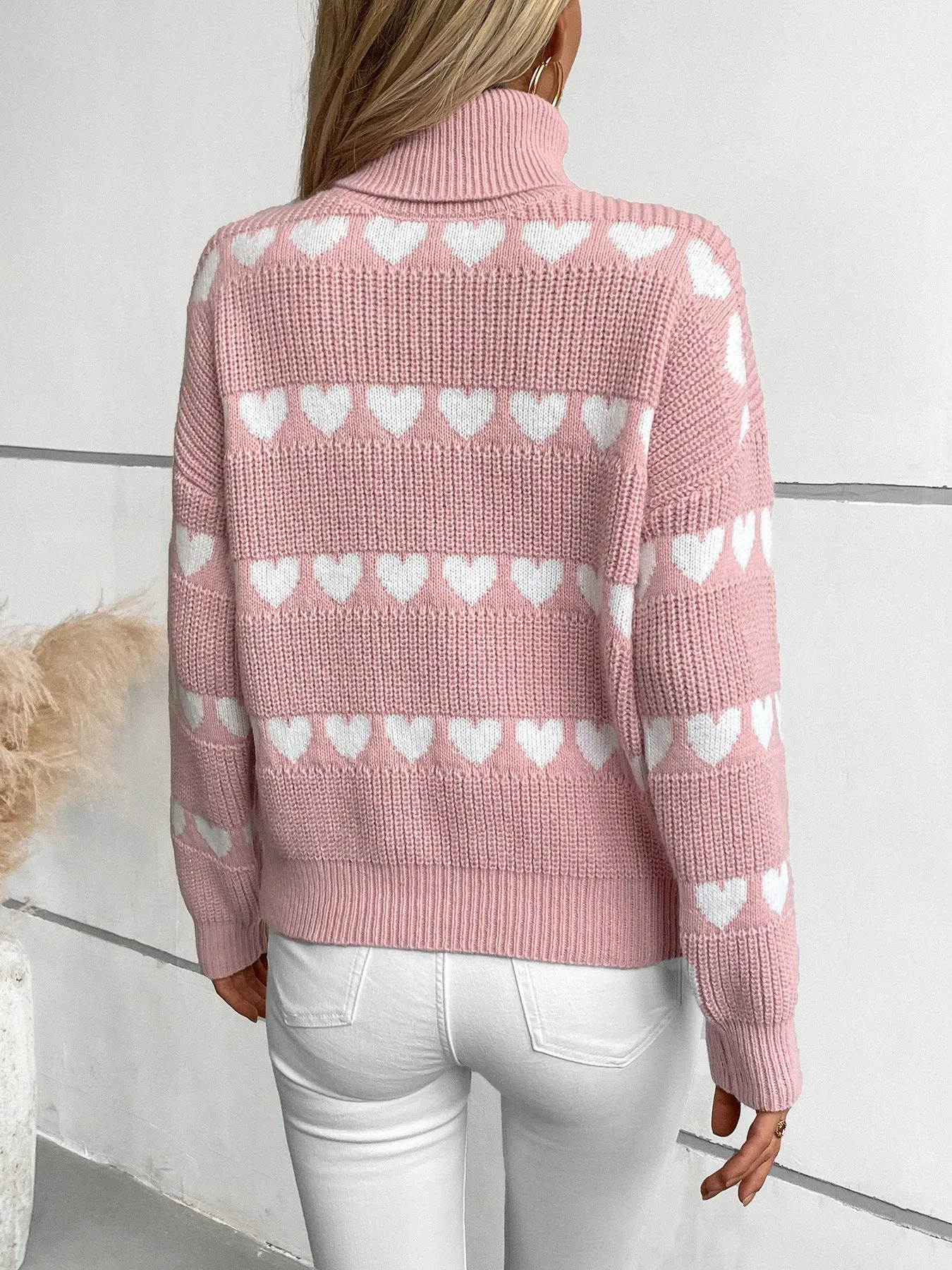 Trendy High Neck Jumper for Women with Cozy Knit Design