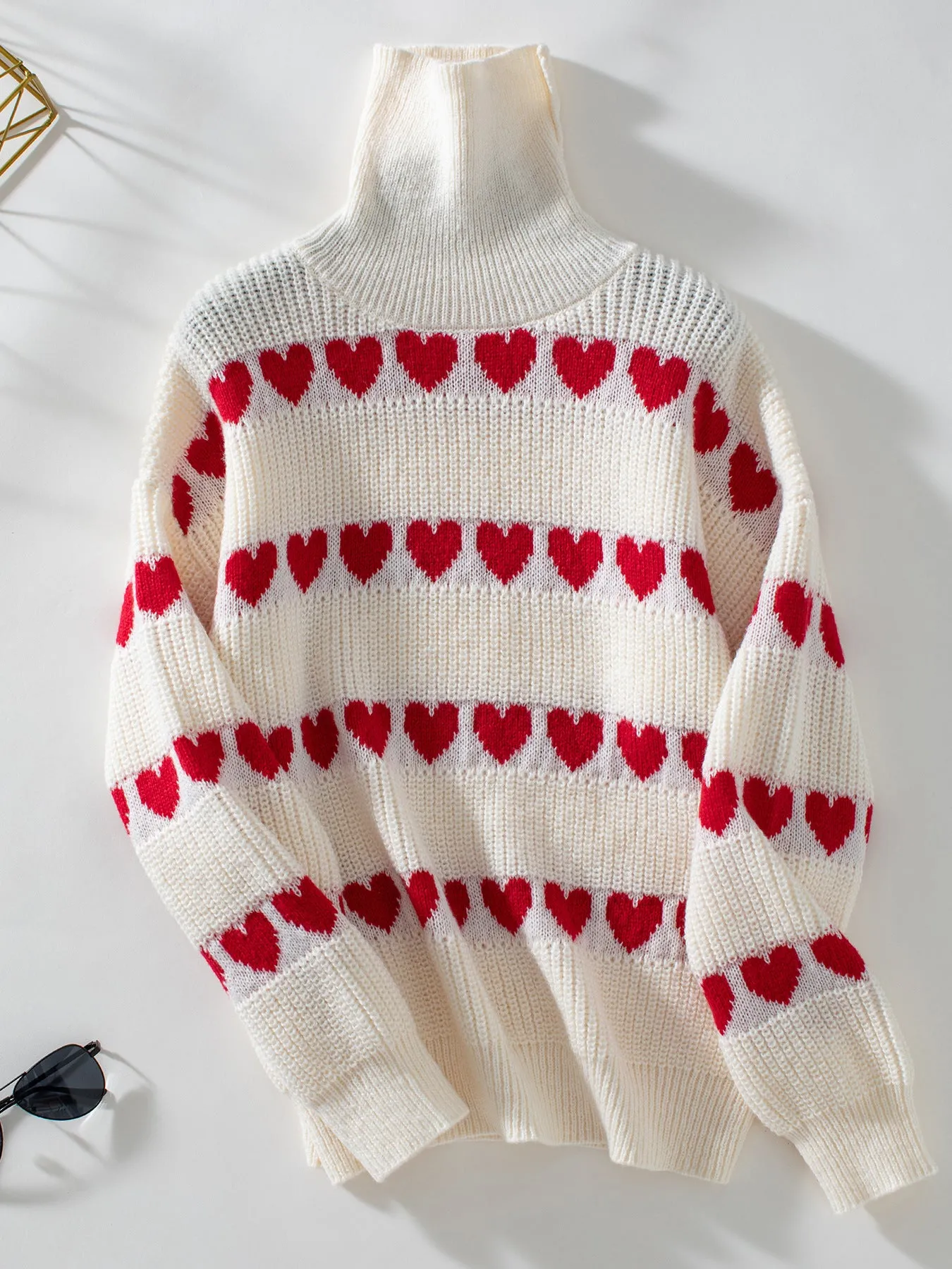 Trendy High Neck Jumper for Women with Cozy Knit Design