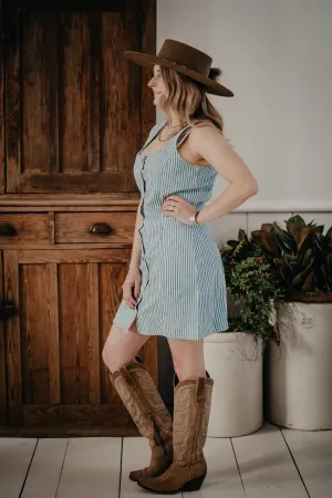 'Tucker' Women's Wrangler Striped Denim Dress (S-XXL)