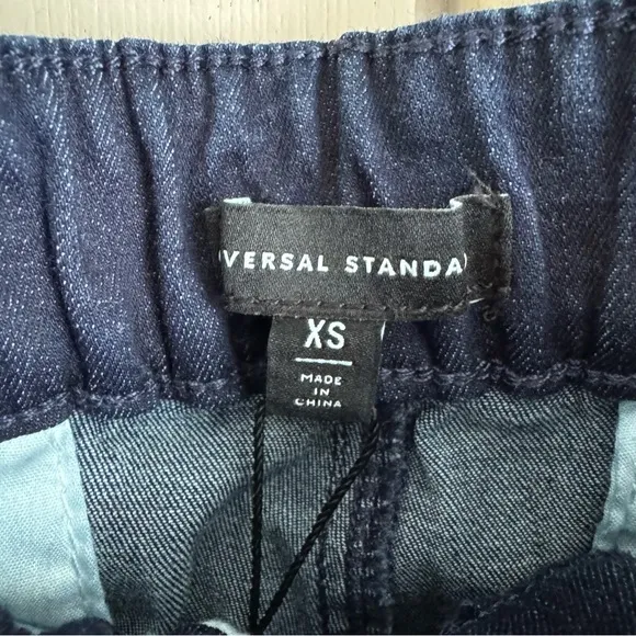 Universal Standard Comfort Denim Drawstring Jean Trouser in Dark Indigo