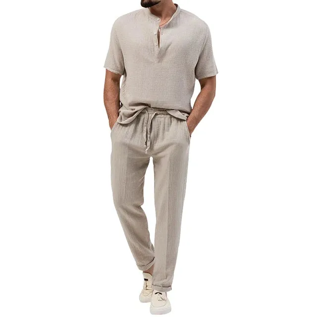 UrbanElegance Sommer Herren Casual Set