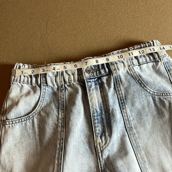 Veronica Beard Arya Cropped Denim Cargo Straight High Rise - Cascade Sun - 28