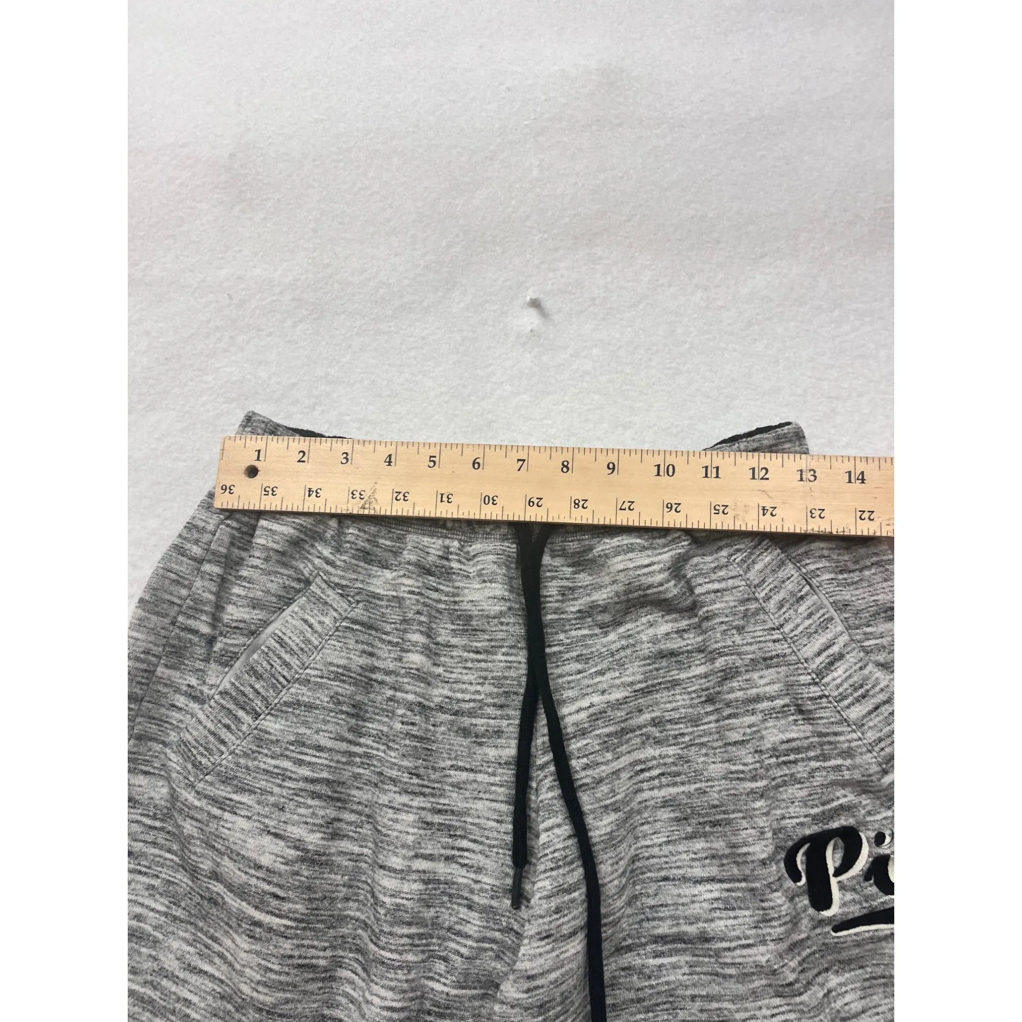 Victorias Secret Pink Womens XS Gray Drawstring Sweatpants With Pockets #6556