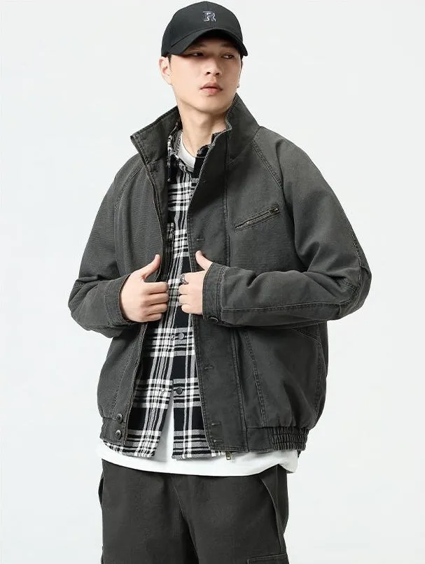 Vintage Cargo Denim Trucker Denim Jacket for Casual Wear