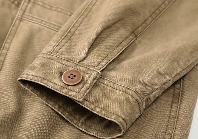 Vintage Cargo Denim Trucker Denim Jacket for Casual Wear
