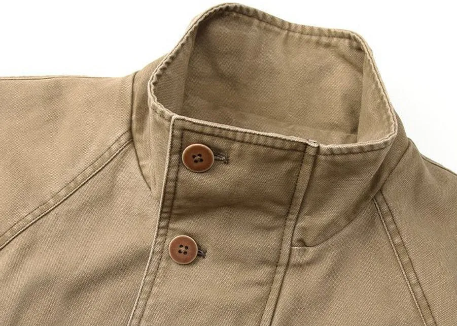Vintage Cargo Denim Trucker Denim Jacket for Casual Wear