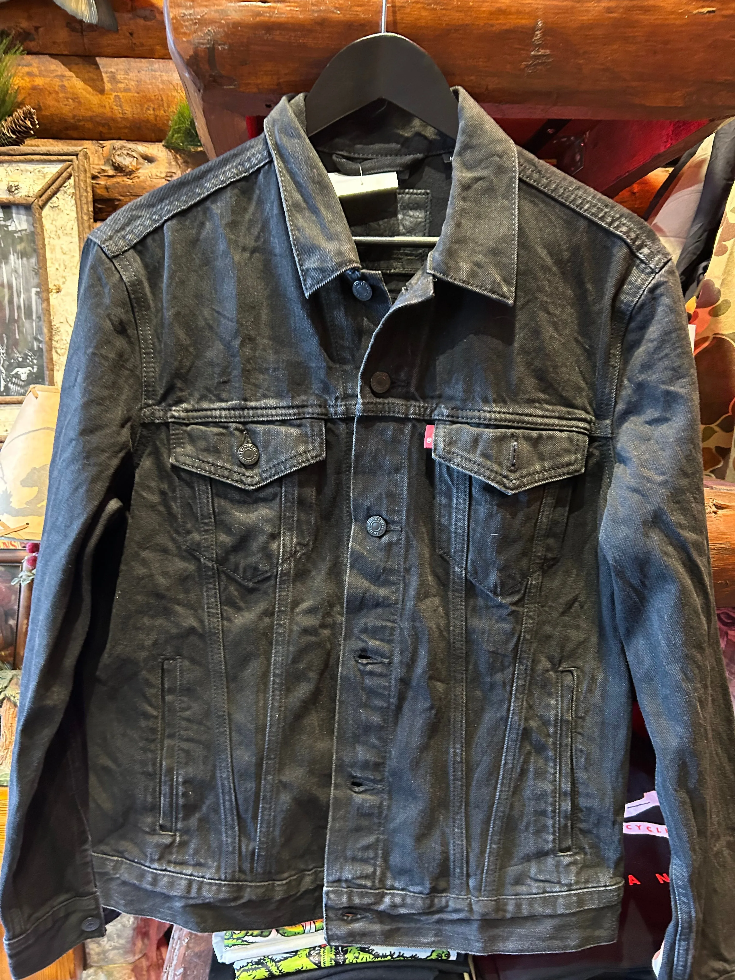 Vintage Levis Black Jacket, Medium