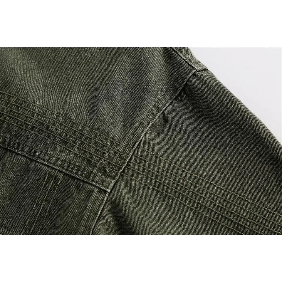 Vintage Oversized Denim Jacket from Y2K Streetwear Collection