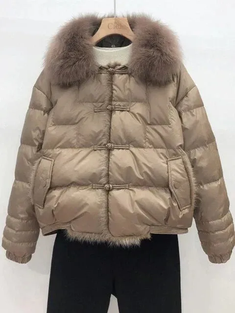 Vintage puff coat - rosy