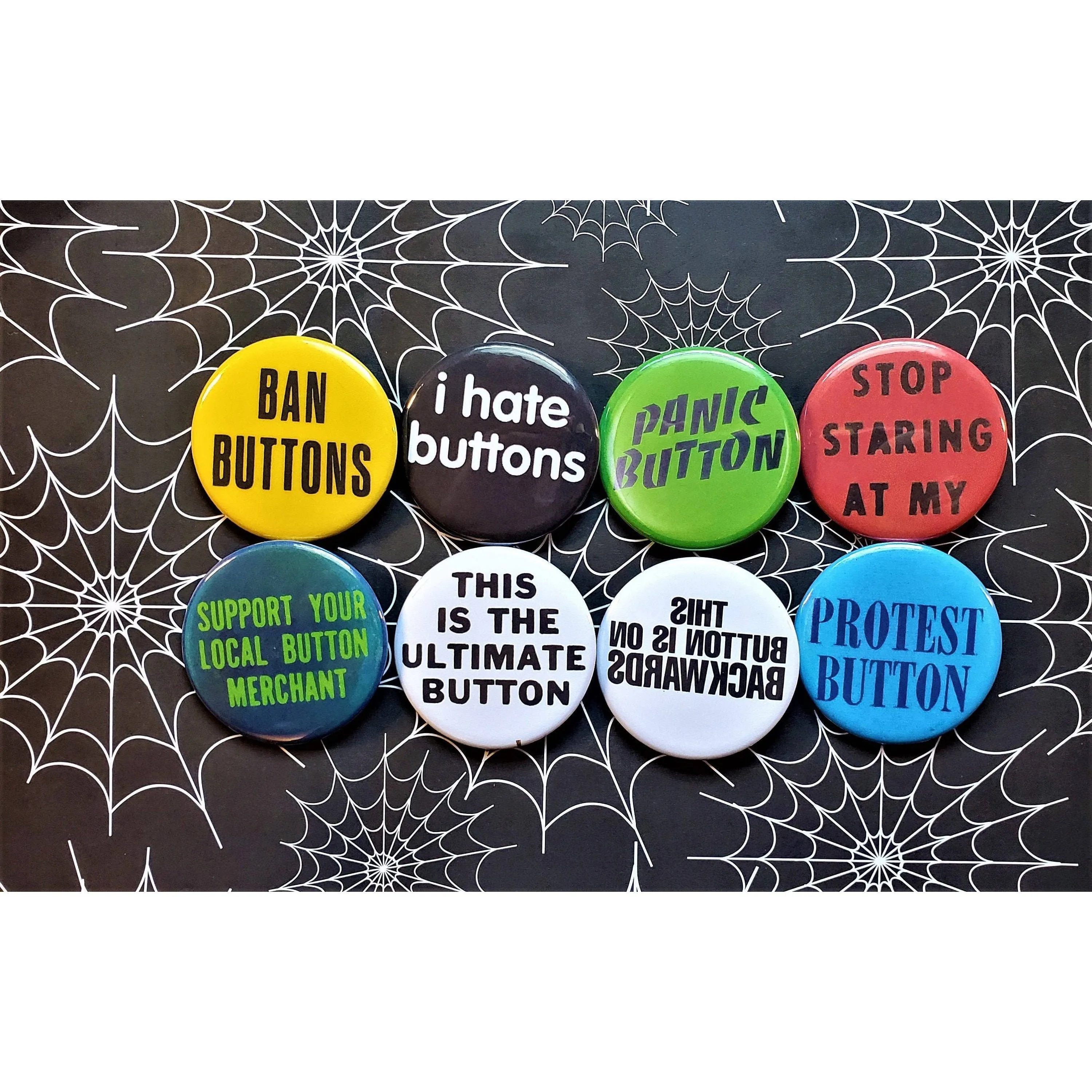 Vintage Reproduction This Button is on Backwards Small Pinback Button | 1.25" Diameter