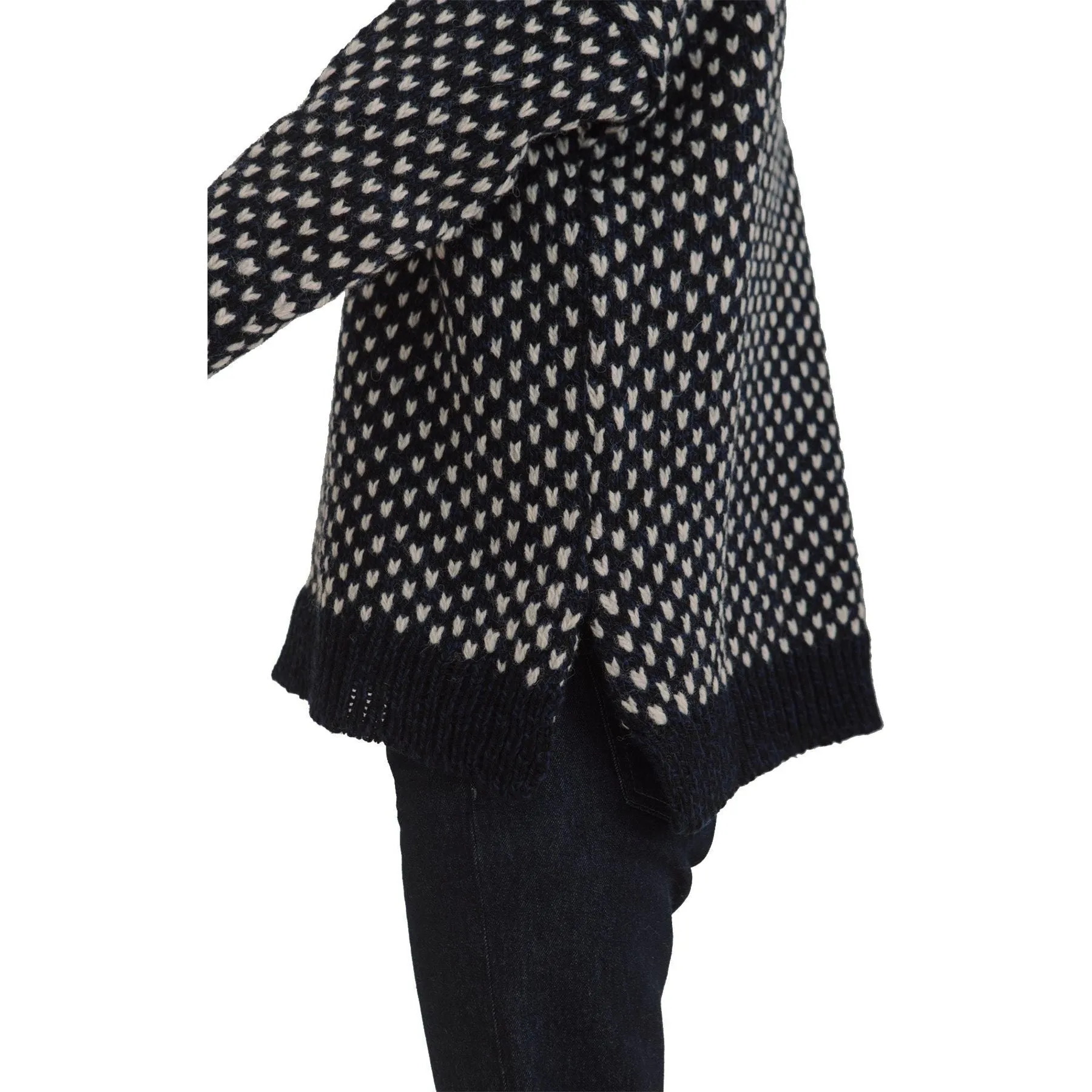 W Nordsjo Split Seam Crew Neck, Navy