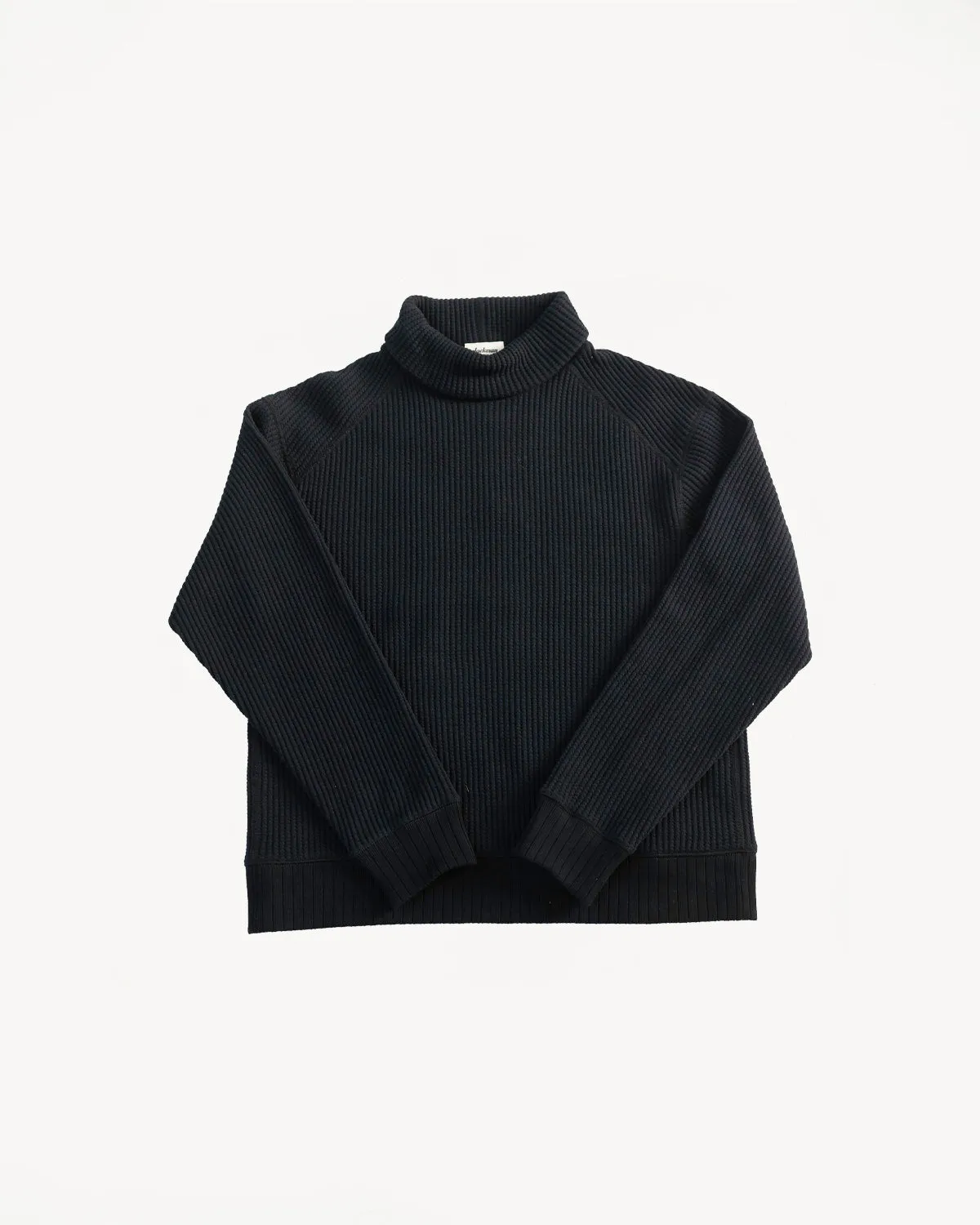 Waffle High-Neck - 07 Black