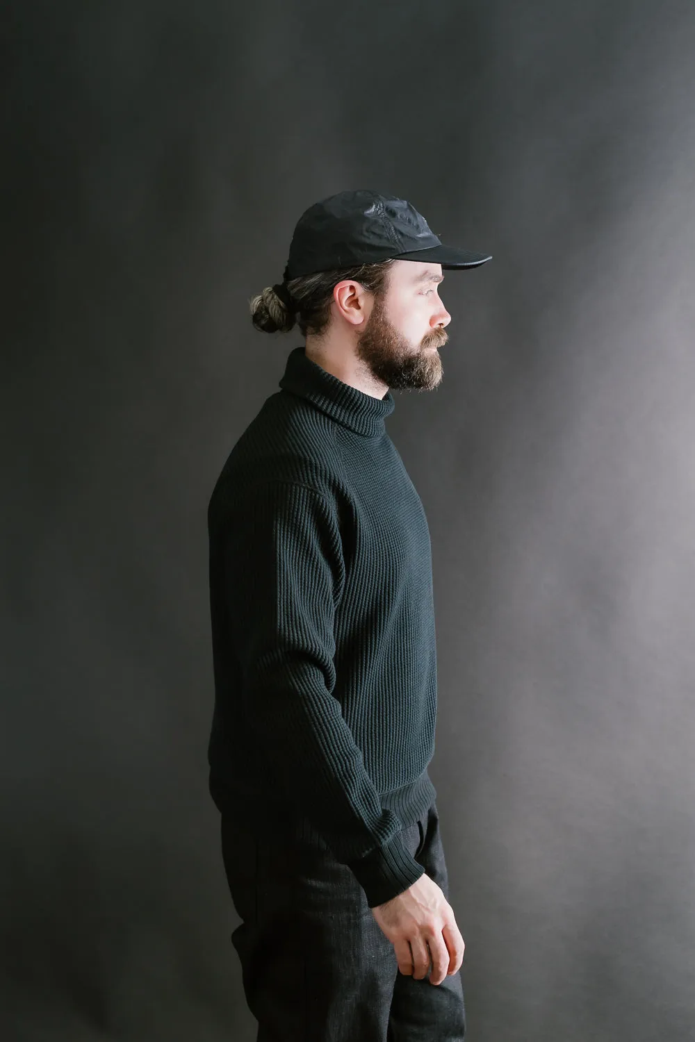 Waffle High-Neck - 07 Black