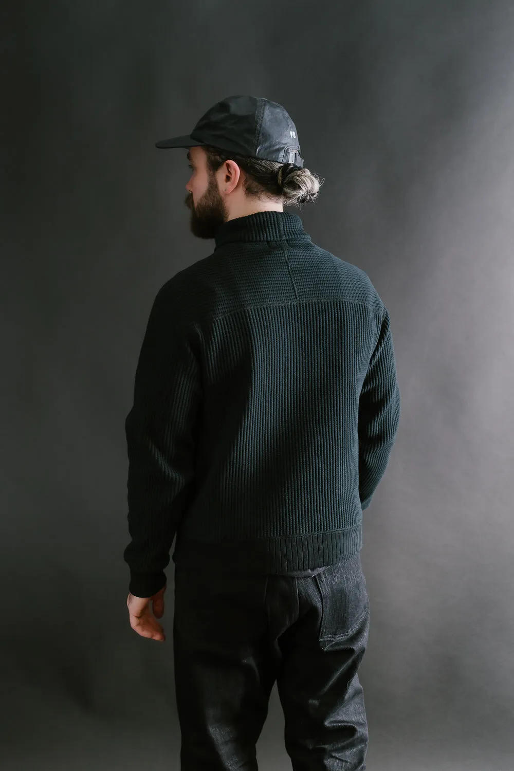Waffle High-Neck - 07 Black