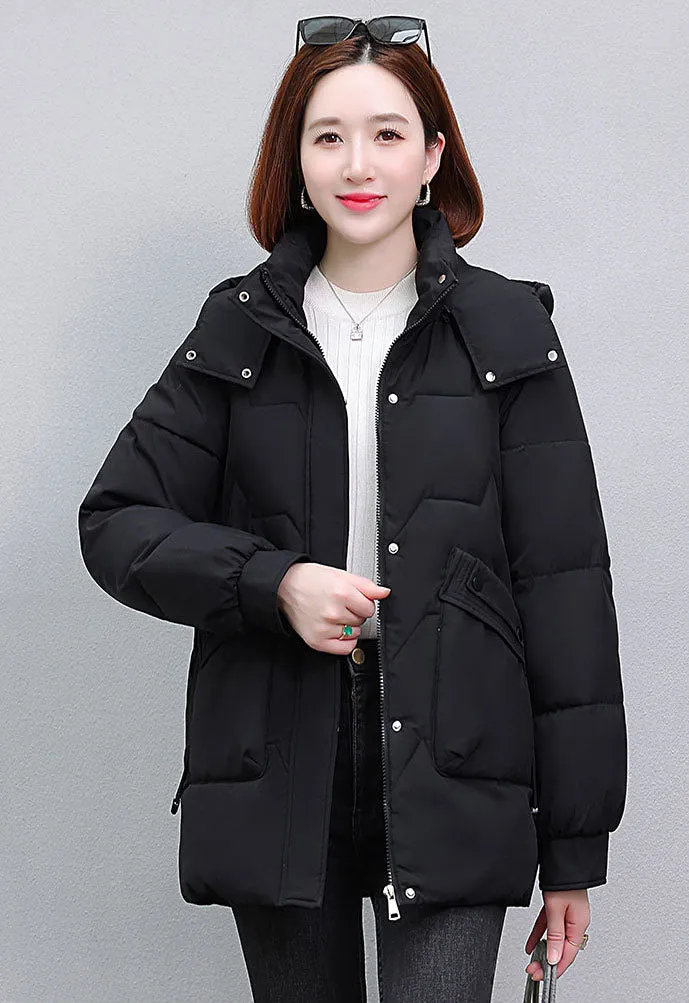 Warm and Waterproof Hooded Puffer Jacket