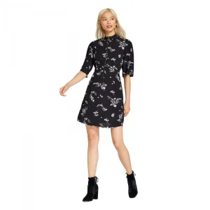 Who What Wear Womens Flirty Rayon Mini Dress with O-Ring Zip