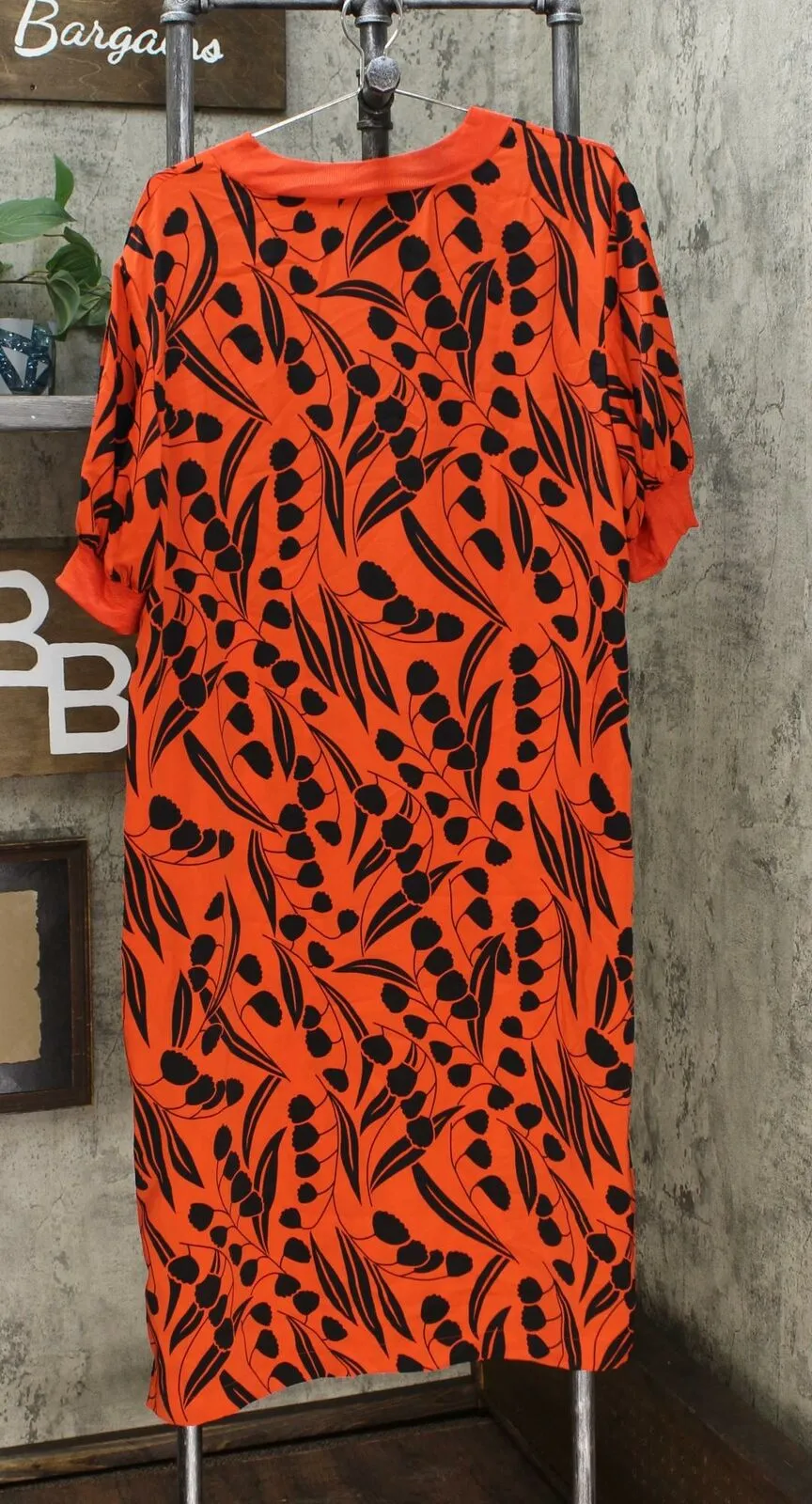 Who What Wear Women's Floral Print Short Sleeve High Neck A-Line Dress
