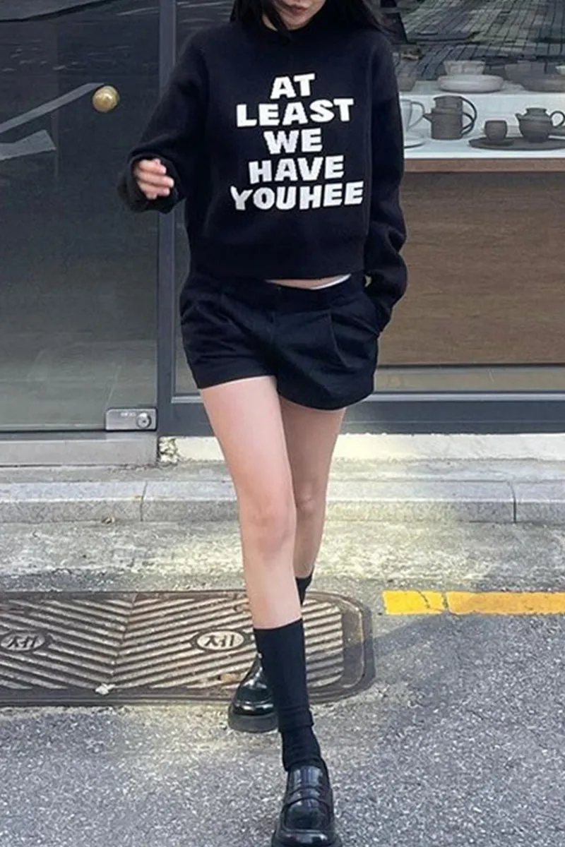 WI0530 Letters Pullover Sweater