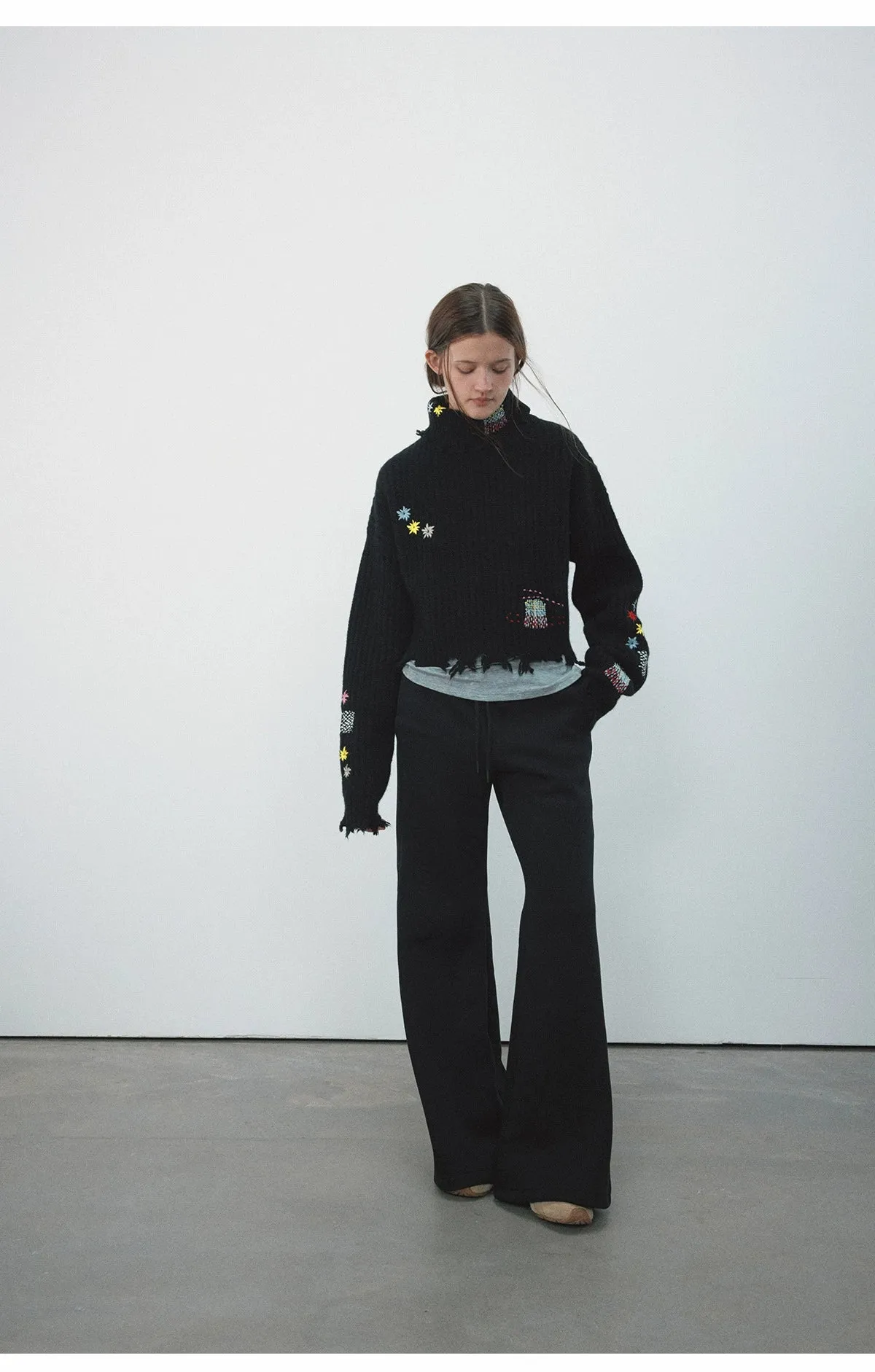 Wide-Leg Drawstring Pants