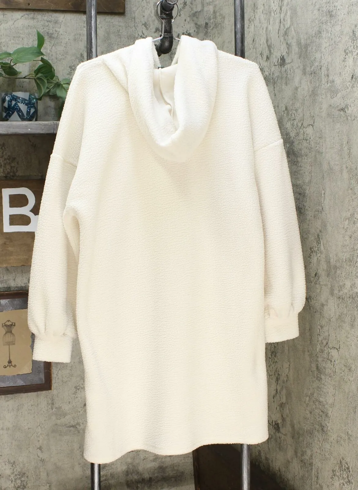 Wild Fable Women's Long Sleeve Hooded Sherpa Sweater Dress