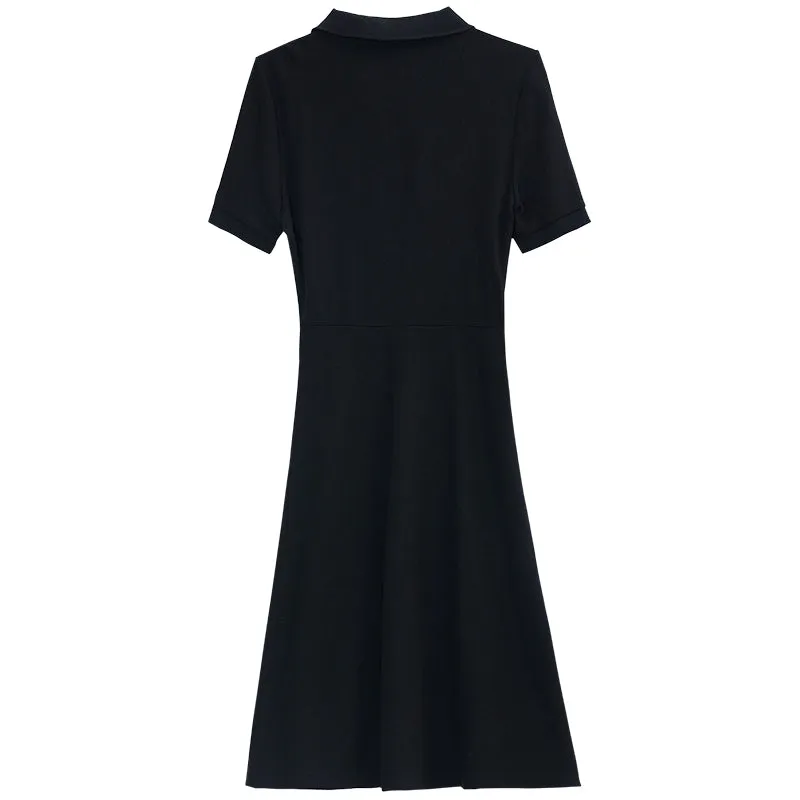 Women's Comfortable Button-up A-line T-Shirt Dress Perfect for Casual Wear