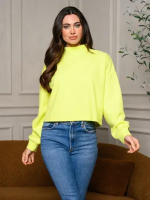WOMEN'S LONG SLEEVE MOCK NECK PULLOVER SWEATER