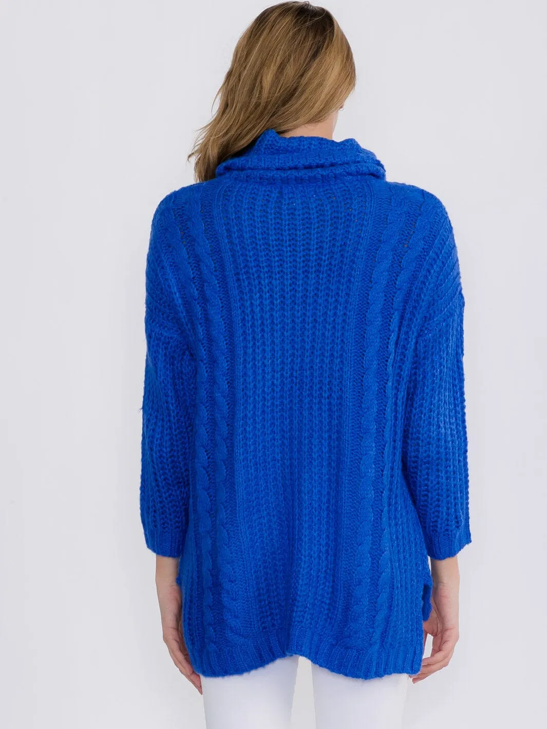 WOMEN'S LONG SLEEVES PULLOVER TURTLE NECK SWEATER
