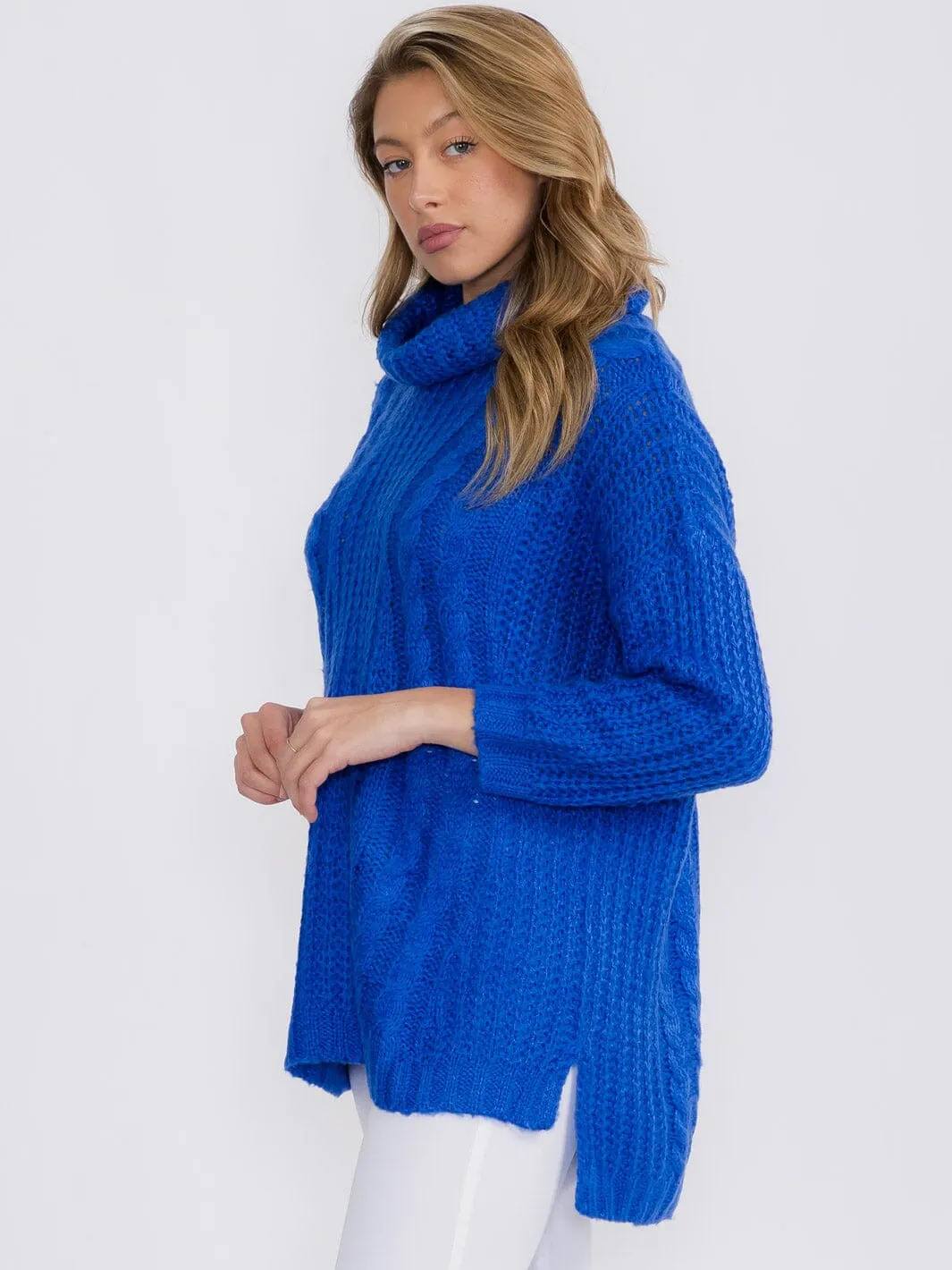 WOMEN'S LONG SLEEVES PULLOVER TURTLE NECK SWEATER