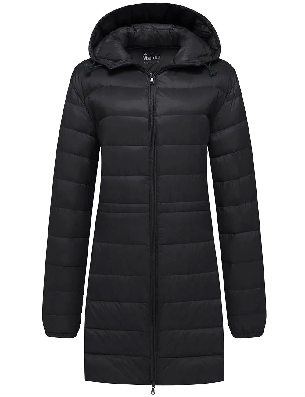 Women's Packable Puffer Coat Hooded Lightweight Long Winter Coats