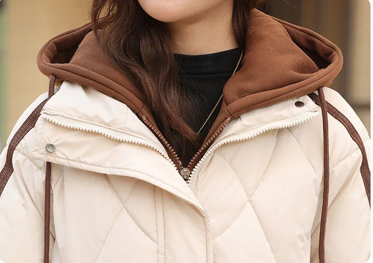 Women's Thickened Full Zip Puffer Jacket for Versatile Style
