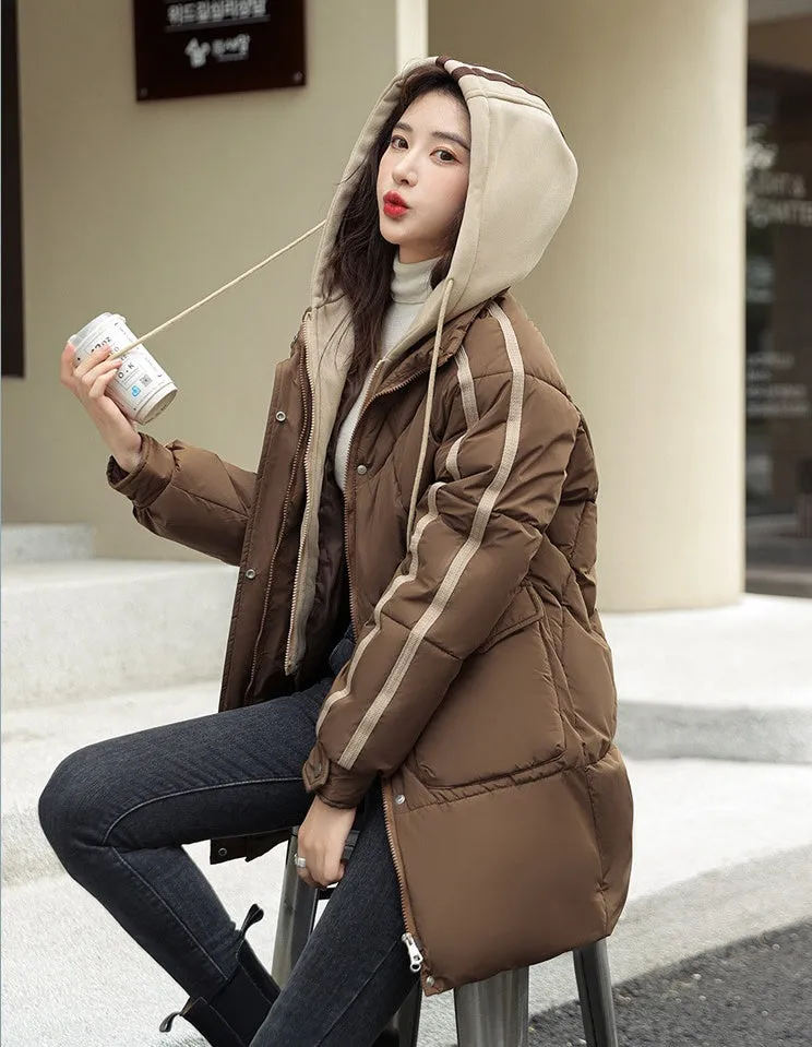 Women's Thickened Full Zip Puffer Jacket for Versatile Style