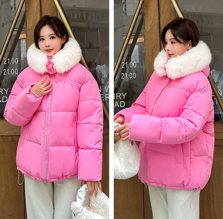 Women's Thickened Water-Resistant Hooded Puffer Jacket