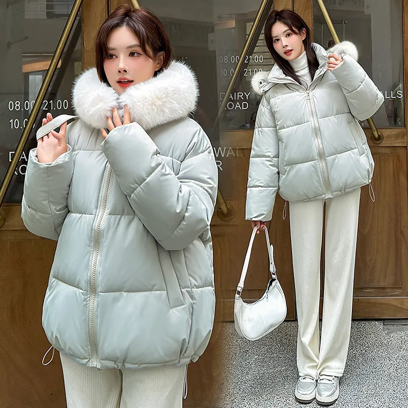 Women's Thickened Water-Resistant Hooded Puffer Jacket