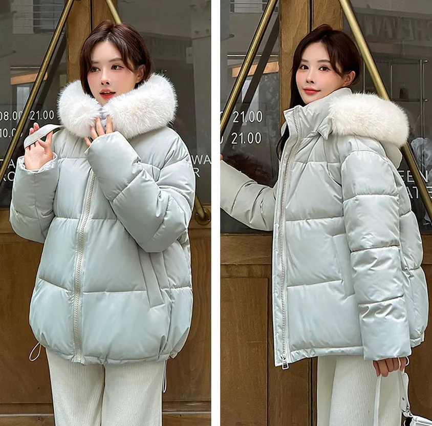 Women's Thickened Water-Resistant Hooded Puffer Jacket