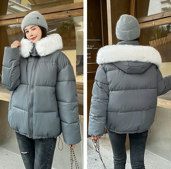 Women's Thickened Water-Resistant Hooded Puffer Jacket