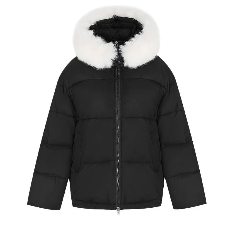 Women's Thickened Water-Resistant Hooded Puffer Jacket
