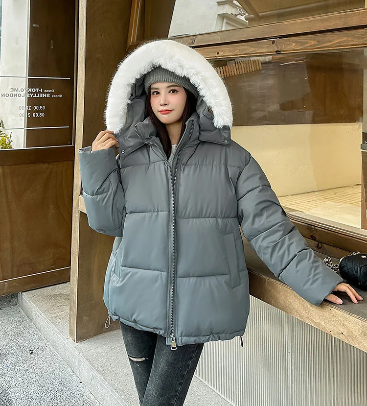Women's Thickened Water-Resistant Hooded Puffer Jacket
