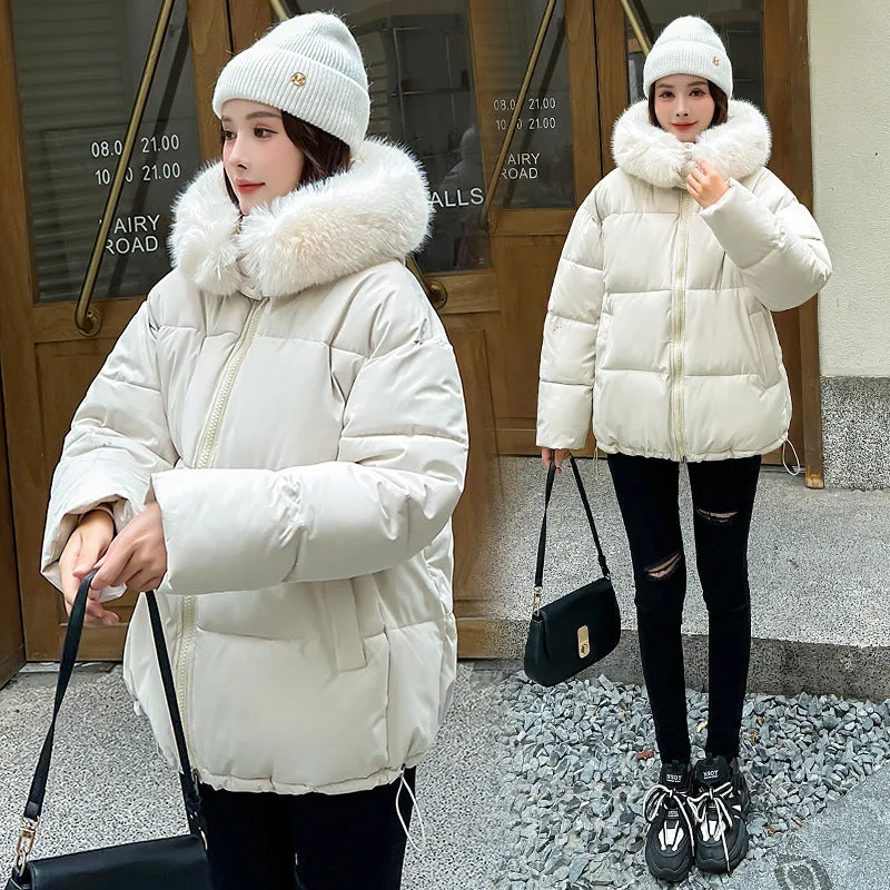 Women's Thickened Water-Resistant Hooded Puffer Jacket