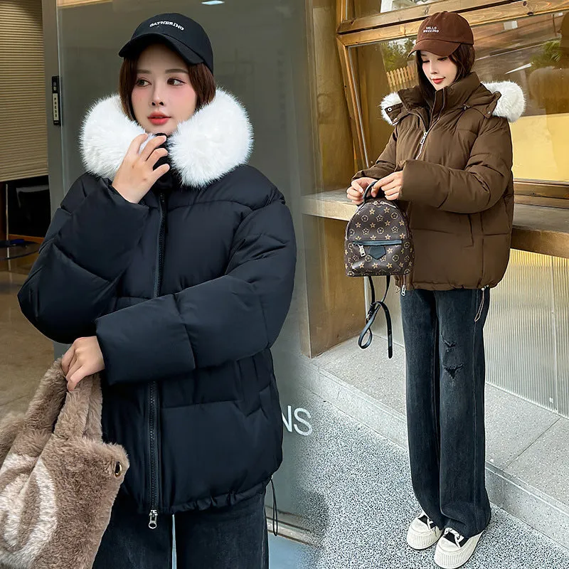 Women's Thickened Water-Resistant Hooded Puffer Jacket