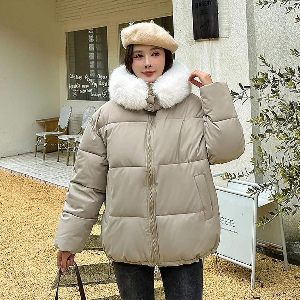 Women's Thickened Water-Resistant Hooded Puffer Jacket